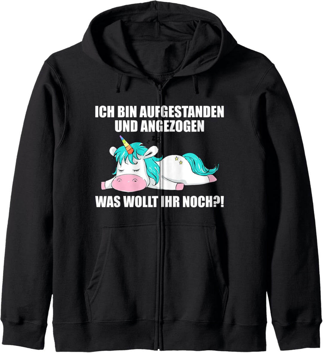 Lustige Sprüche Einhorn Mitarbeiterin Arbeitskollege Büro Kapuzenjacke