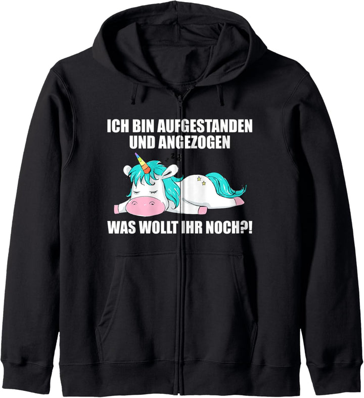 Lustige Sprüche Einhorn Mitarbeiterin Arbeitskollege Büro Kapuzenjacke