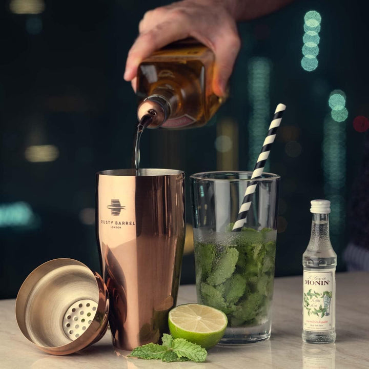 Rusty Barrel Park Lane Cocktail Set zum Selbermixen – Kupfer Geschenkset Manhattan Edelstahl Cocktai