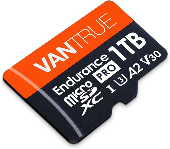 VANTRUE 1TB microSD Speicherkarte, UHS-I U3 4K, inkl. Adapter, Kompatibel mit Dashcam, Smartphone, T