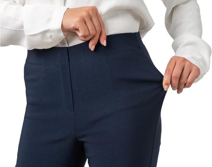 Gio Milano, Gio-Gabi, super Stretch Hose mit geradem Bein ohne Verschluss, Marine