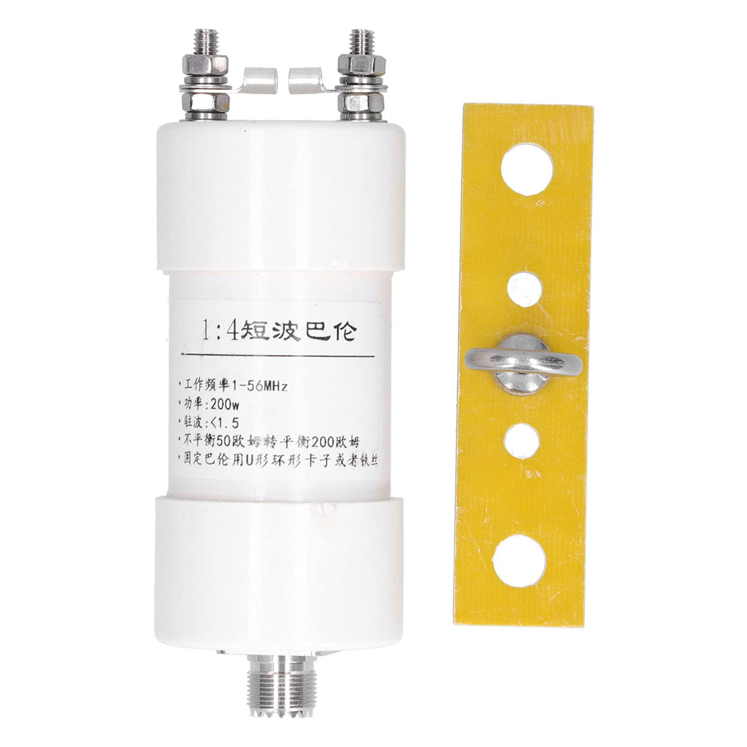 Eujgoov 1:4 Balun, 200W 50Ω-200Ω ABS Material Geeignet 1-56MHz für Winton Kurzwellenantenne