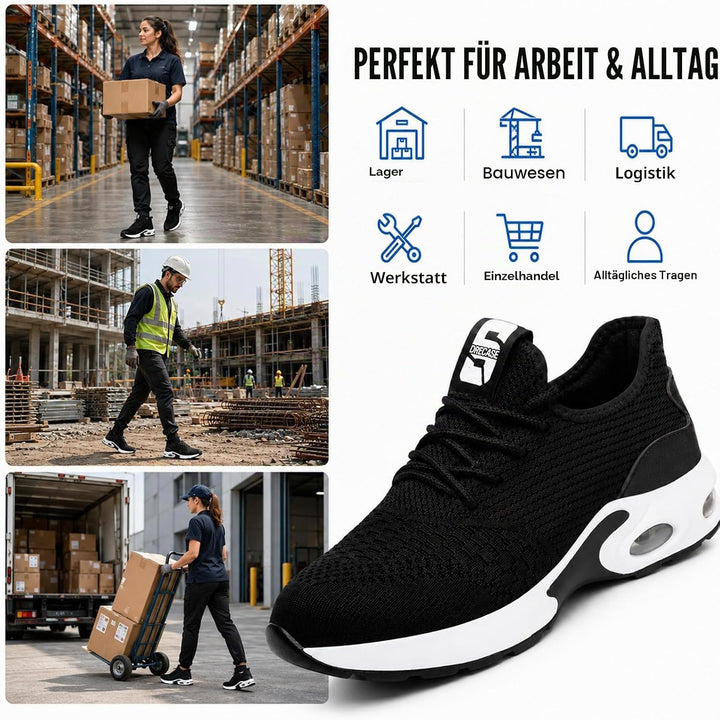 Nasogetch Sicherheitsschuhe Herren Leicht Arbeitsschuhe Damen Sportlich Stahlkappenschuhe rutschfest