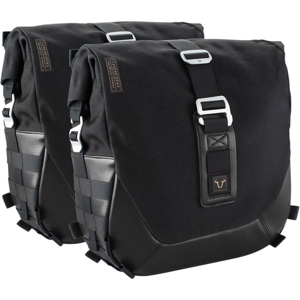 SW-MOTECH Legend Gear Side Bag System LC Black Edition for Moto Guzzi V7 III (16-) | BC.HTA.17.595.2