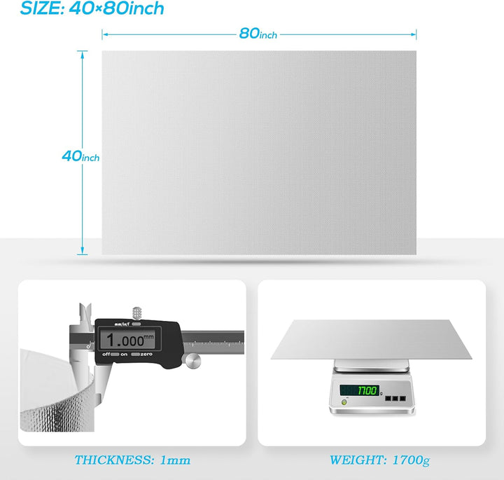 FLASLD Thermoblock – Auto-Hitzeschild – reflektierendes Aluminium, Isolierung und Klebstoff, 101,6 x