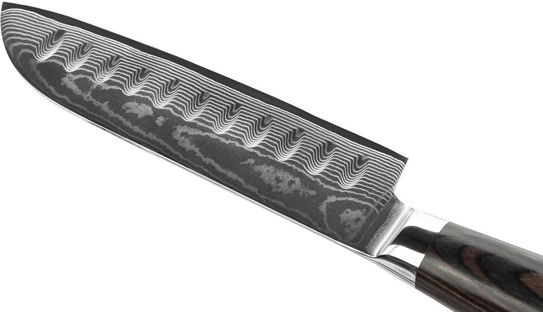 Wakoli EDIB Essentials 4er Küchenmesser Set mit 8-20cm Klingen I aus 67 Lagen Damaststahl I enthält