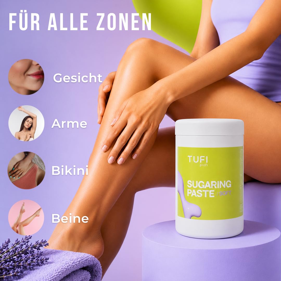 Zuckerpaste SOFT – Sugaring Paste zur Haarentfernung &amp; Enthaarung, für Körper, Beine, Arme und Rücke
