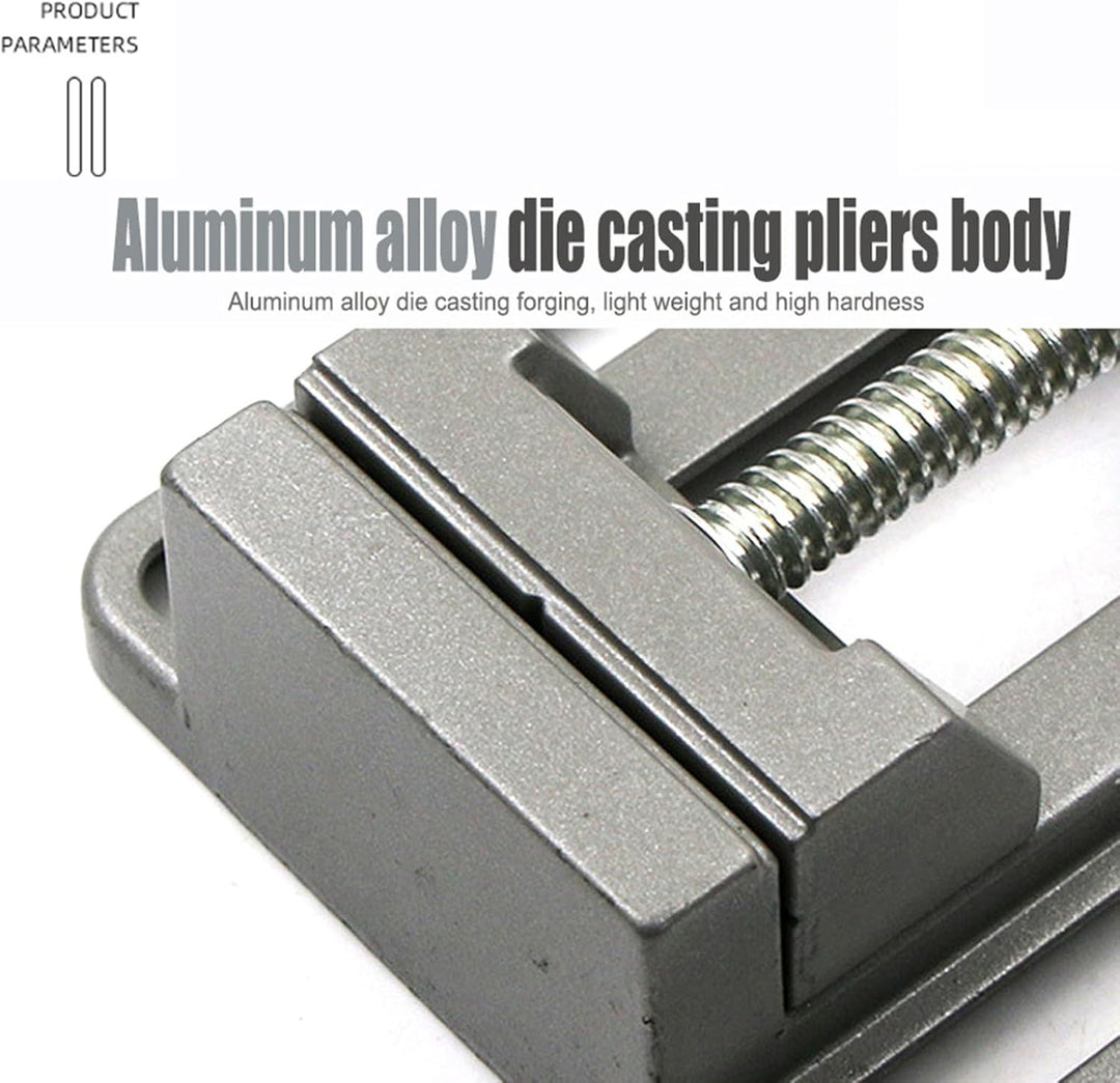 GOTOTOP Bohrmaschinen-Schraubstock, verstellbare Säule aus Aluminiumlegierung Bohrer-Schraubstock-Sc