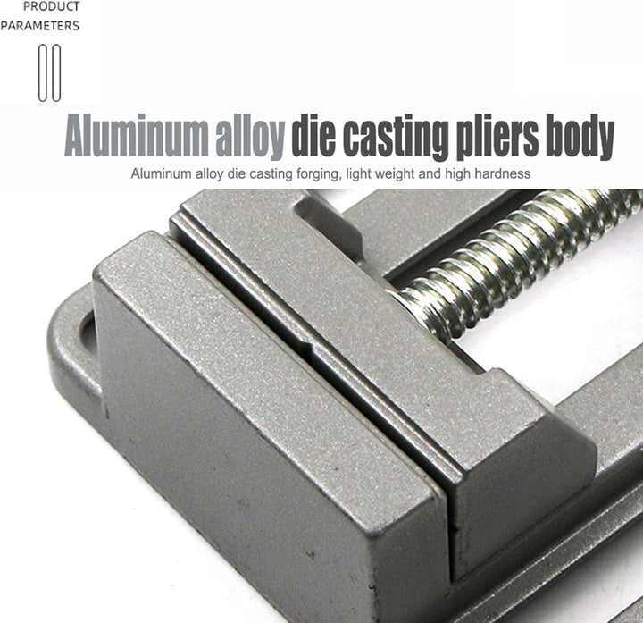 GOTOTOP Bohrmaschinen-Schraubstock, verstellbare Säule aus Aluminiumlegierung Bohrer-Schraubstock-Sc