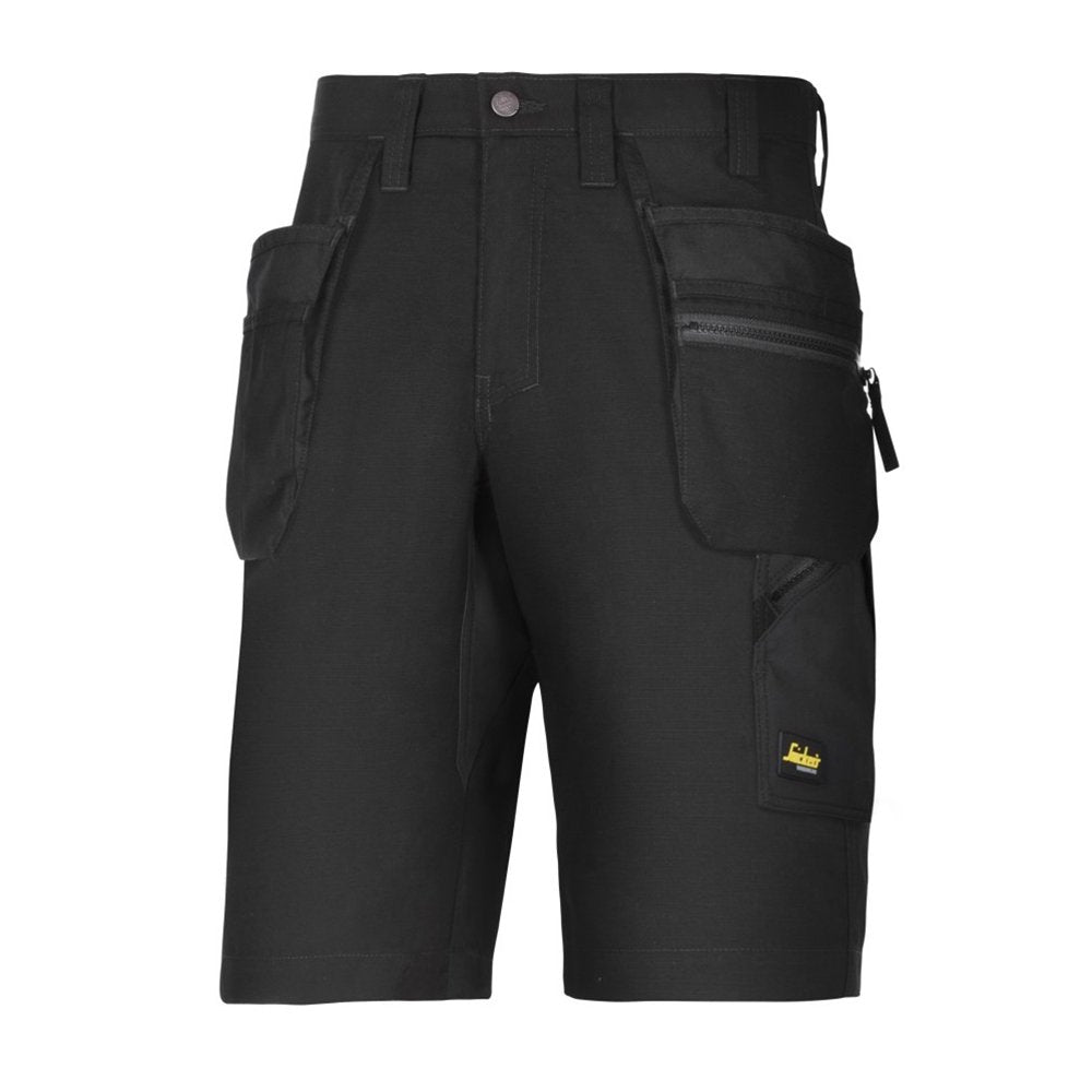 Snickers Workwear 6101 LiteWork, 37.5 Arbeitsshorts mit Holstertaschen, 1 Stück, 64, schwarz, 610104