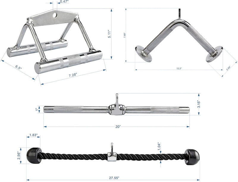 BalanceFrom Trizeps Press Down Kabelbefestigung LAT Pulldown Aufsatz Gewicht Maschine Zubehör V Grif