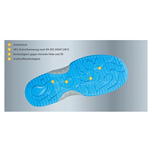 ABEBA 36780 UNI6 ESD Niedriger Schuh, O2, FO, SRC, Grau/Schwarz, Grösse 38 38 EU, 38 EU