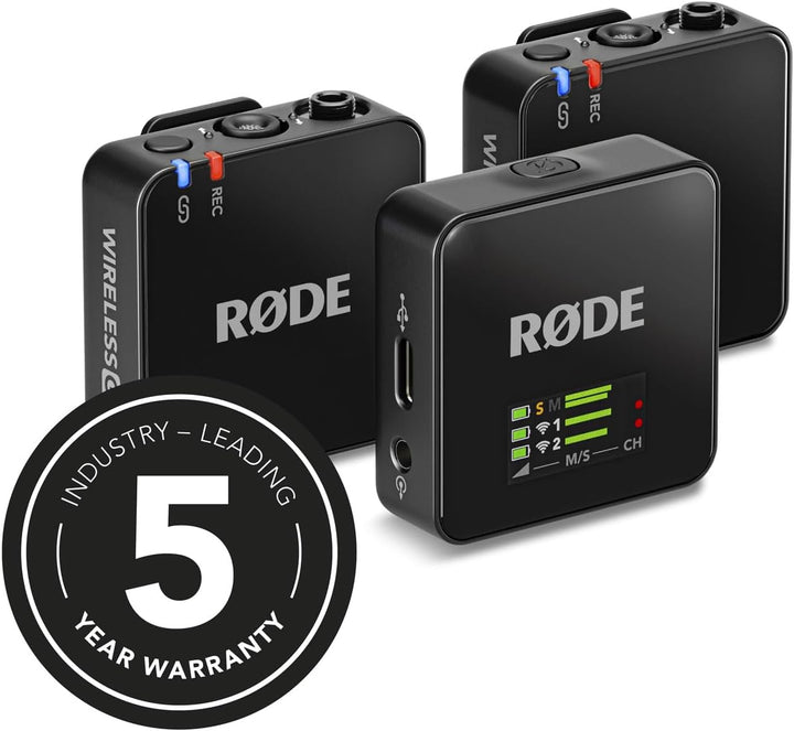Rode Wireless GO Gen 3 Drahtloses 2-Kanal Mikrofon-Funksystem mit 2X Lavalier II Mikrofon und keepdr