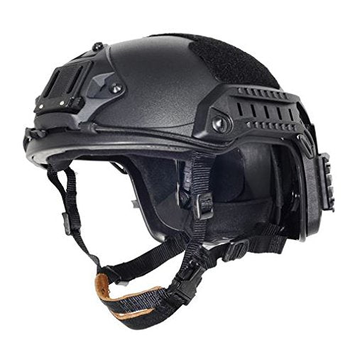 AIRSOFT OPS CORE BLACK SWAT TACTICAL MARITIME FMA ABS HELMET JUMP RAIL M/L