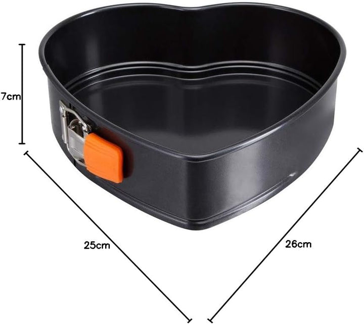 Le Creuset Antihaft Herz-Springform, 24,8 x 23,8 x 6,9 cm, Sauerteigbeständig, Aus Karbonstahl gefer