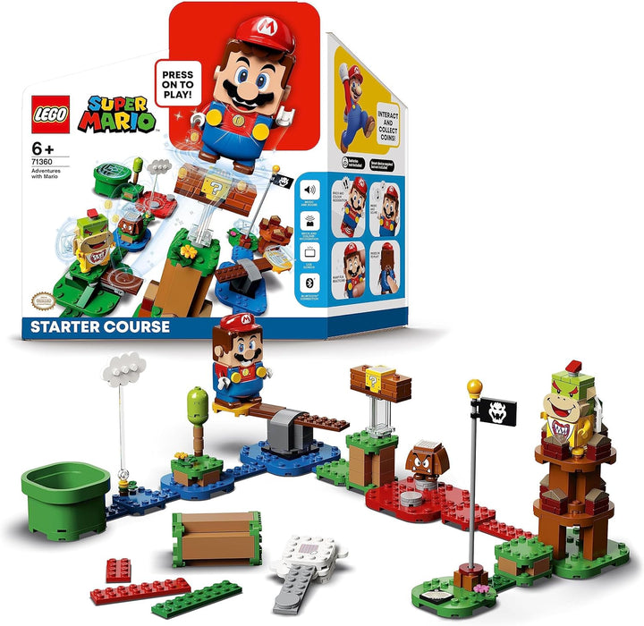 LEGO Super Mario Abenteuer mit Mario – Starterset, interaktive Figur und BAU-Spielzeug, mit Gumba un