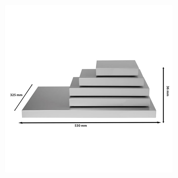 Saro Stay Cool 1/1 GN Kühl-Servierplatte, Metall, Silber, 53 x 32.5 x 3.6