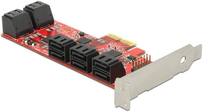 DeLock PCI Express Karte, 10x SATA 6 Gb/s intern, Low Profile Form Faktor