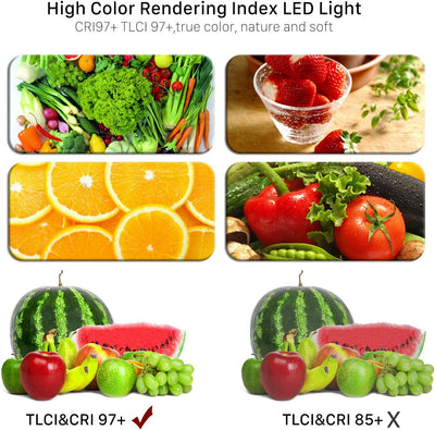 GVM LED Videoleuchte mit Stativ, 2300K-6800K APP Steuerung 480 LED Videobeleuchtung, Studiolicht LED