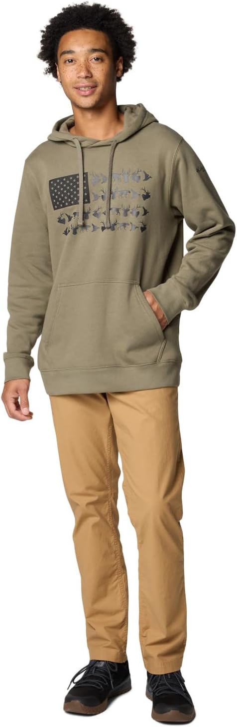 Columbia Herren PHG Game Flag Ii Hoodie Sweatshirt (1er Pack) L Steingrün/Schwarz Jagdflagge, L Stei