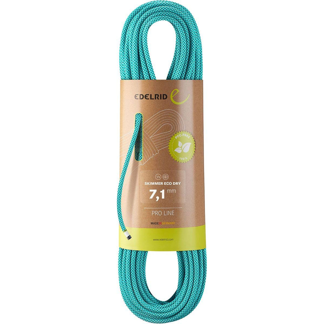 EDELRID Skimmer Eco Dry 7,1mm Halbseil, icemint, 60m