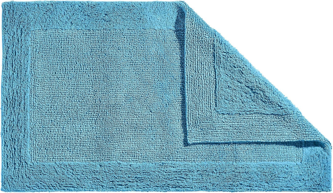 Erwin Müller Badematte, Badteppich Uni Serie Stuttgart blau Grösse 80x150 cm - extra dick, hohe Saug