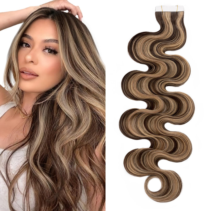 SEGO Echthaar Extensions Tape Klebeband Haarverlängerung Invisible Seamless Skin Weft Menschenhaarve
