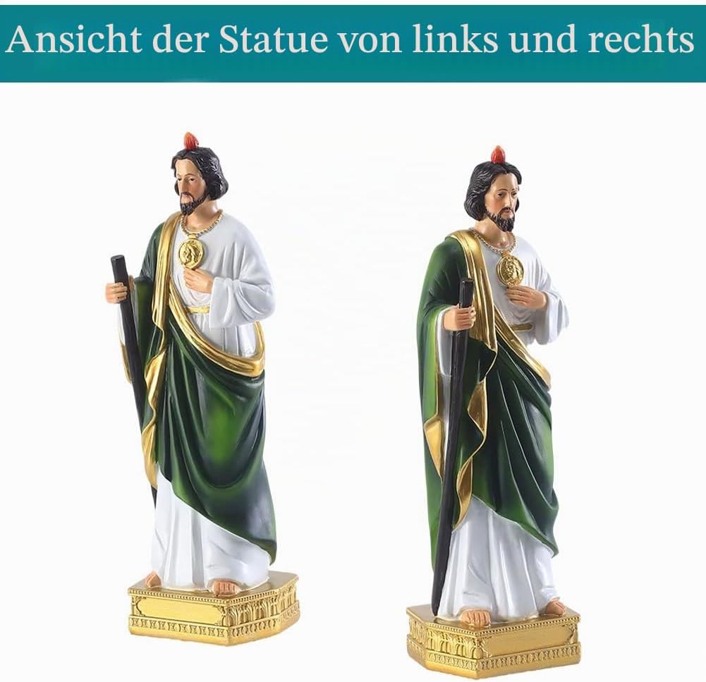 20,3 cm lange Jude-Statue, religiöse Harz-Statuen, religiöse farbige Geschenk-San Judas Tadeo-Statue