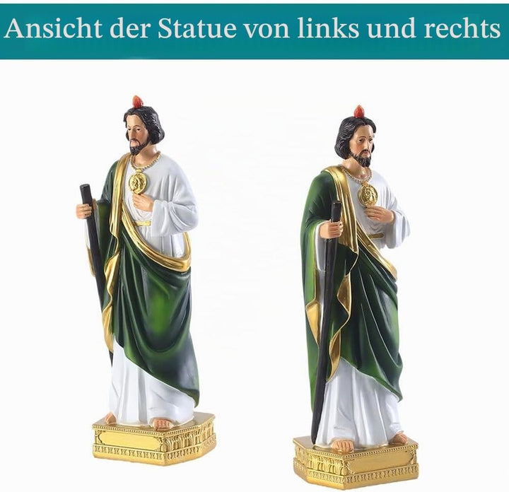20,3 cm lange Jude-Statue, religiöse Harz-Statuen, religiöse farbige Geschenk-San Judas Tadeo-Statue