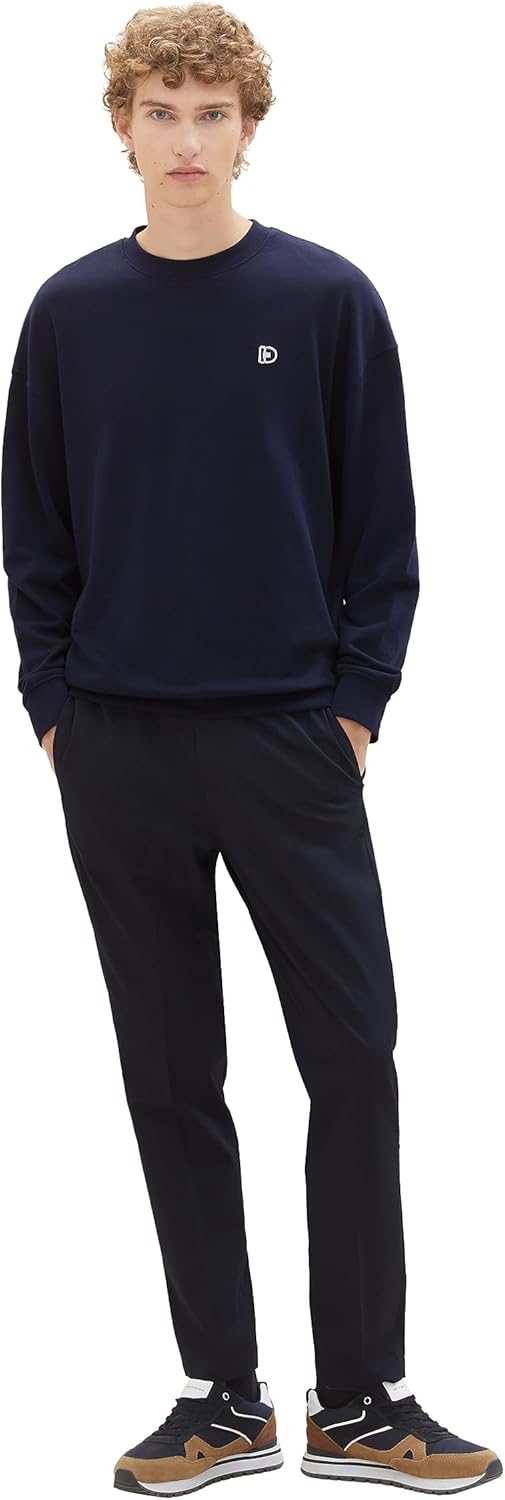 Tom Tailor Denim Herren Relaxed Tapered Fit Hose in Ankle-Länge 28W / 30L 10668 - Sky Captain Blue,