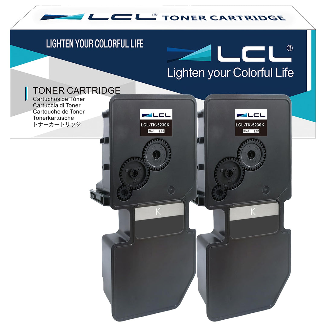 LCL Kompatibel Tonerkartusche TK5230 TK-5230 TK-5230K 1T02R90NL0 (2Schwarz) Ersatz für Kyocera ECOSY