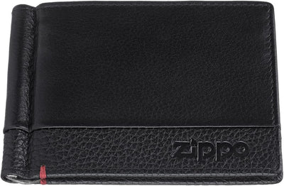 Zippo Herren Nappa Geldscheinklammer Portemonnaie Schwarz Geldbörse Schwarz (Schwarz)