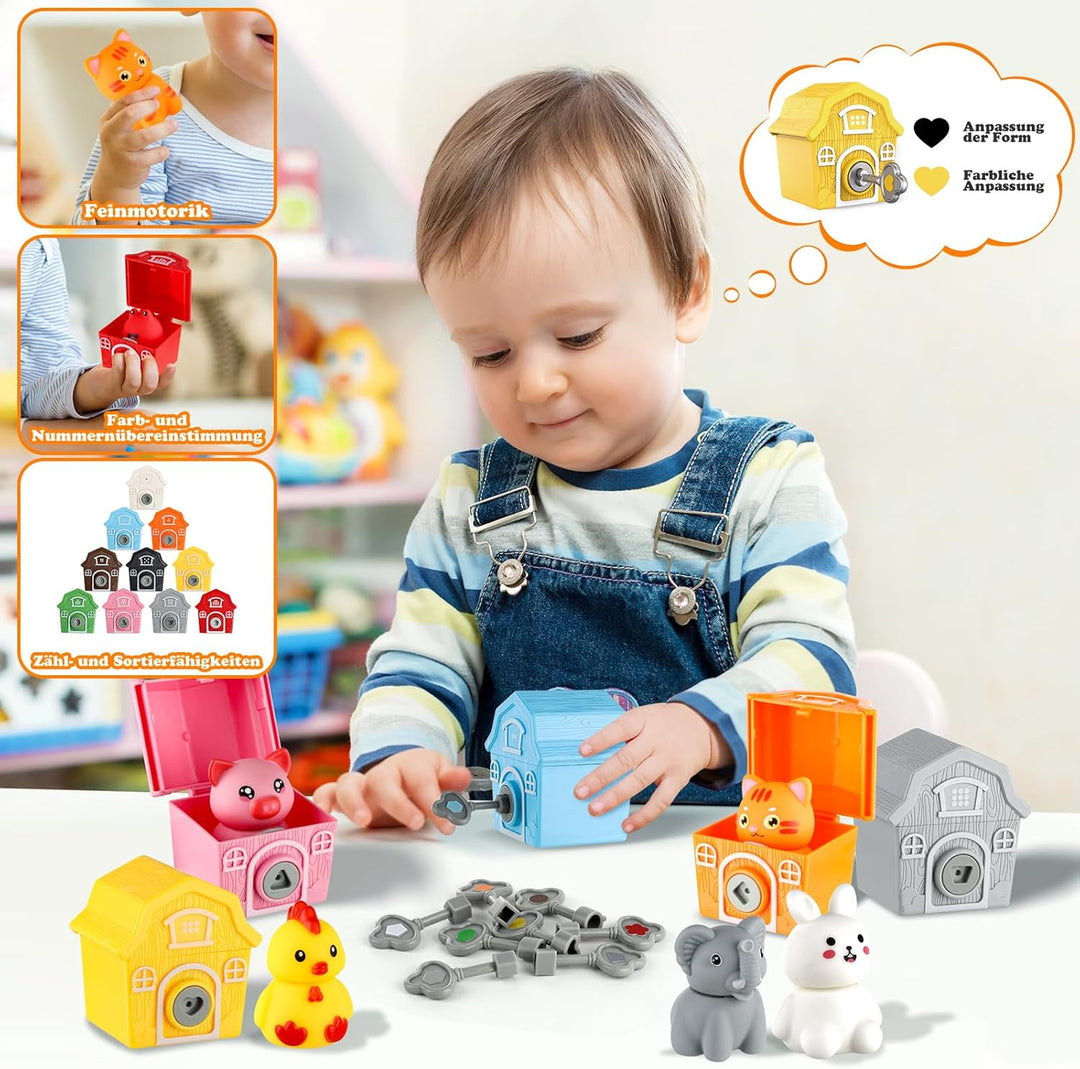 Grarain Spielzeug ab 3 Jahre Spiele ab 3 Jahren Montessori Geschenk Mädchen 3 Jahre Bauernhof Kinder