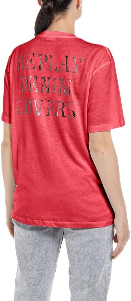 Replay Damen T-Shirt XXS 353 Red, XXS 353 Red
