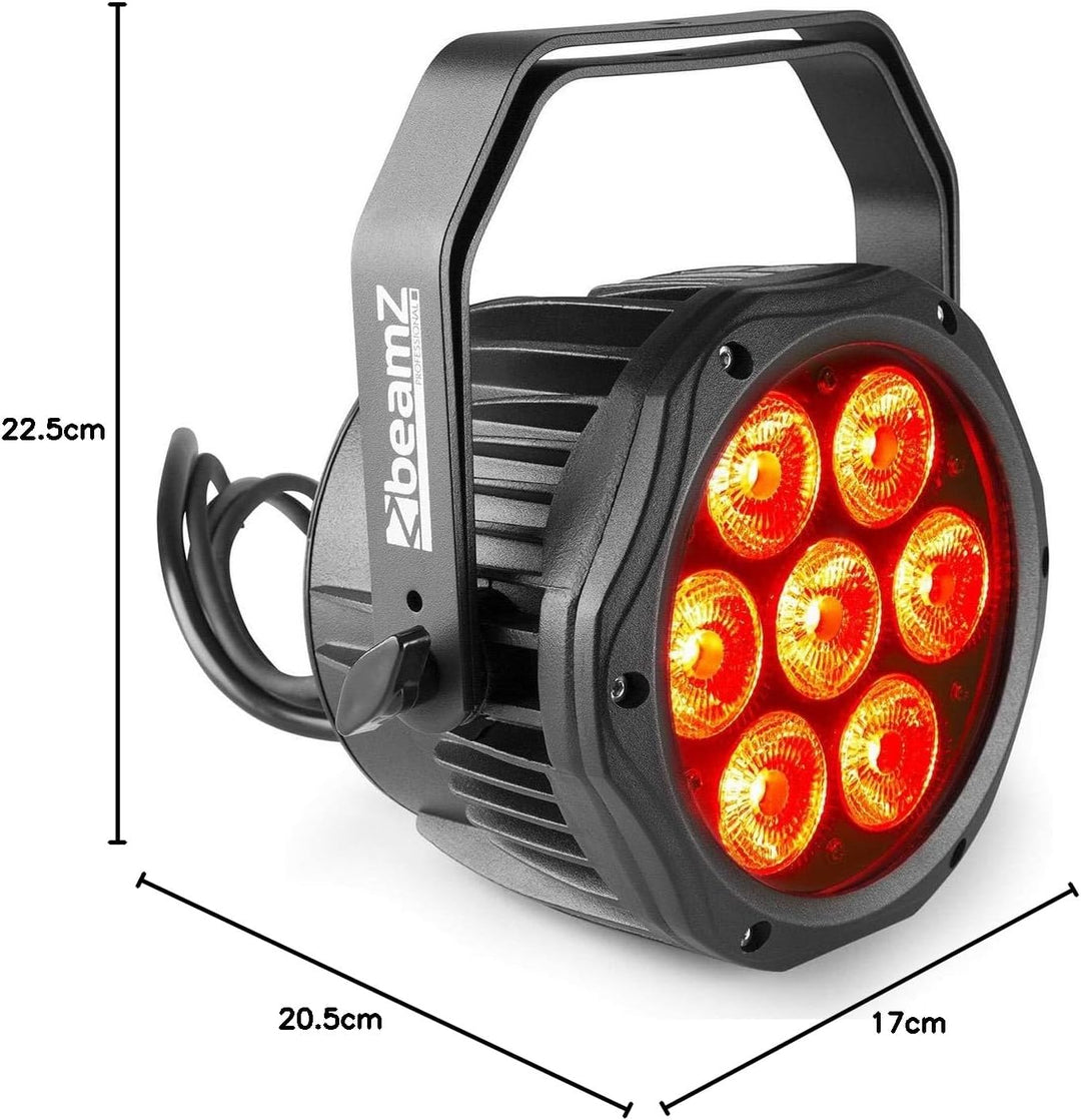 BeamZ Professional PRO BWA410 - PAR Strahler - LED Effektstrahler - 7x 10 Watt Outdoor LED PAR Strah