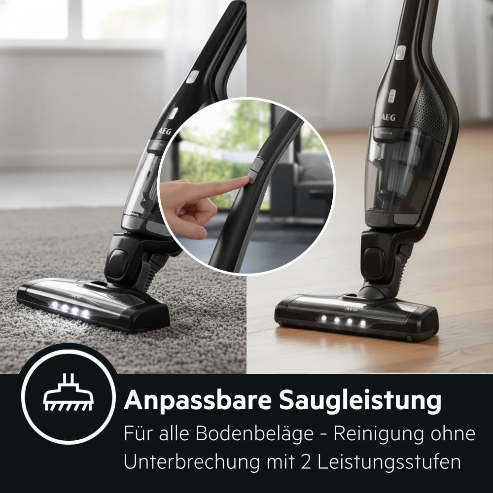 AEG Ergorapido CX7-2-45MÖ 2in1 Akku Staubsauger/50% Recyclingmaterial/beutellos/bis zu 45 min Laufze