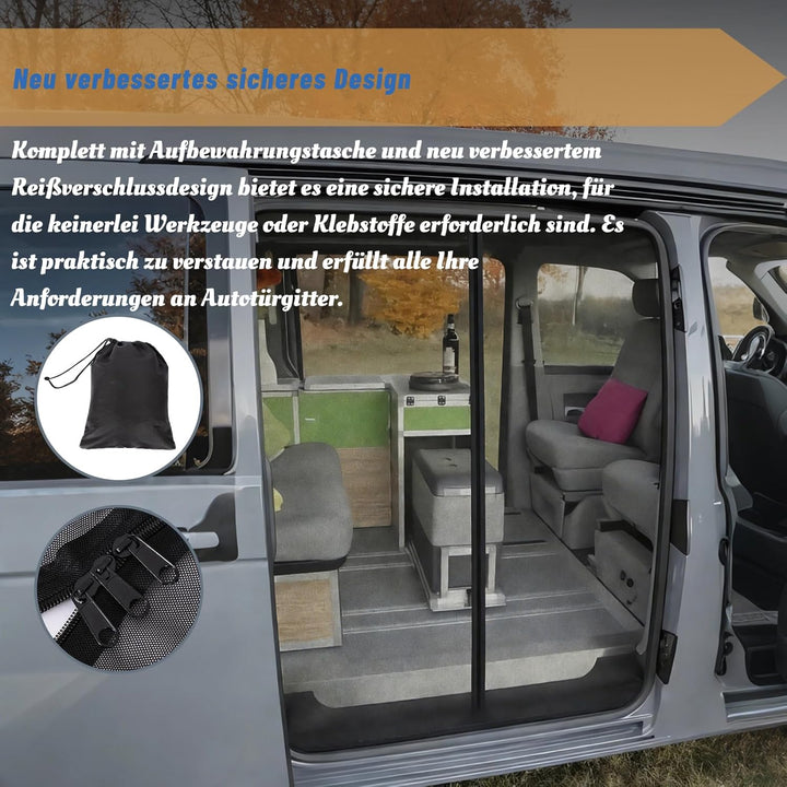 Moskitonetz Auto Kompatibel für VW T5 T6 T6.1 California, Insekten für Seitentür/Hintertür mit mitti
