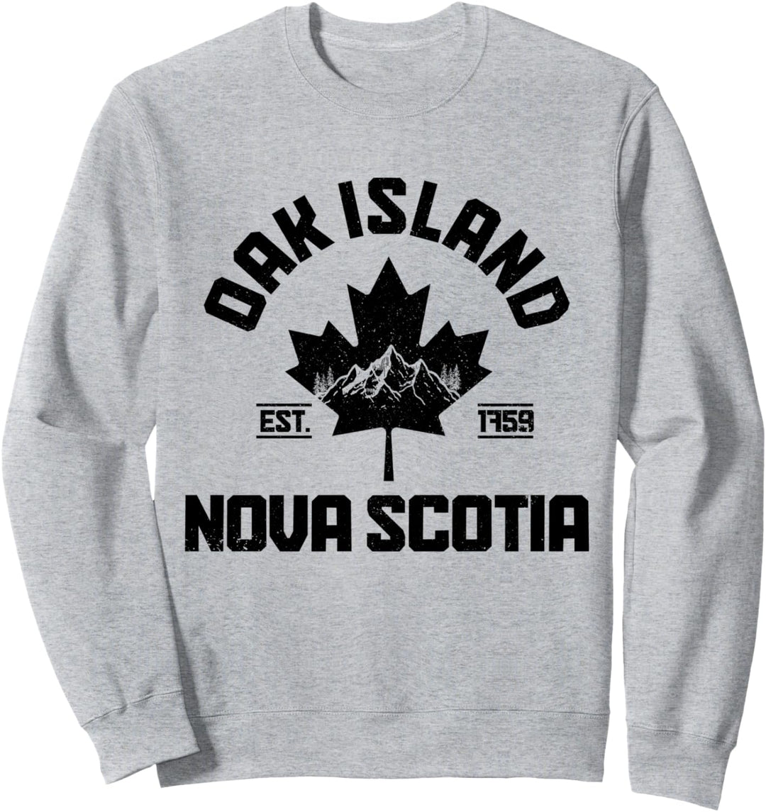 Oak Island Nova Scotia Maple Leaf Canada Canadian Flag Pride Sweatshirt