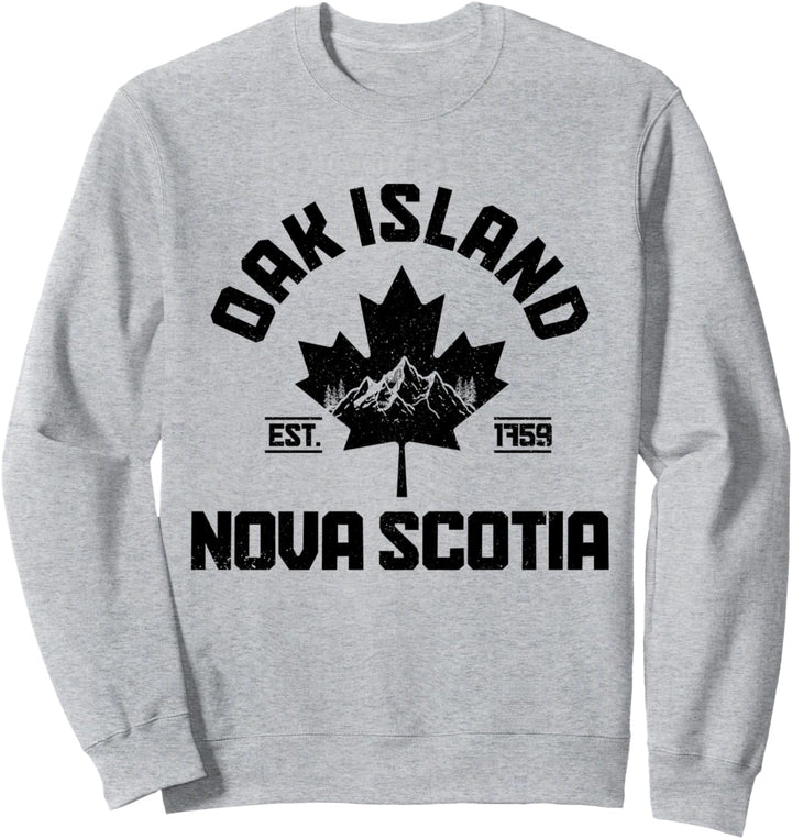 Oak Island Nova Scotia Maple Leaf Canada Canadian Flag Pride Sweatshirt