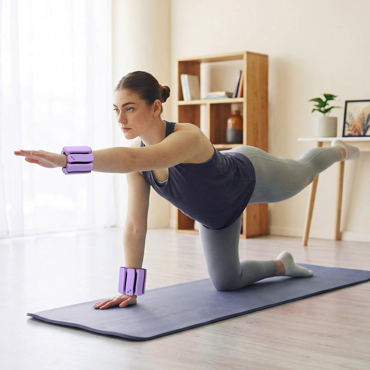 Sportneer tragbare Gewichtsmanschetten – 2er-Set (Jeweils 1 kg) für Damen und Herren, modisches knöc
