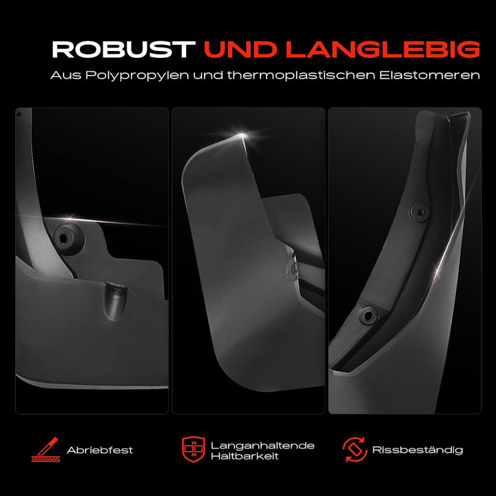 Frankberg 4x Universal Auto Spritzschutz Schmutzfänger Vorne Hinten Kompatibel mit Q7 4MB 4MG 2.0L-4