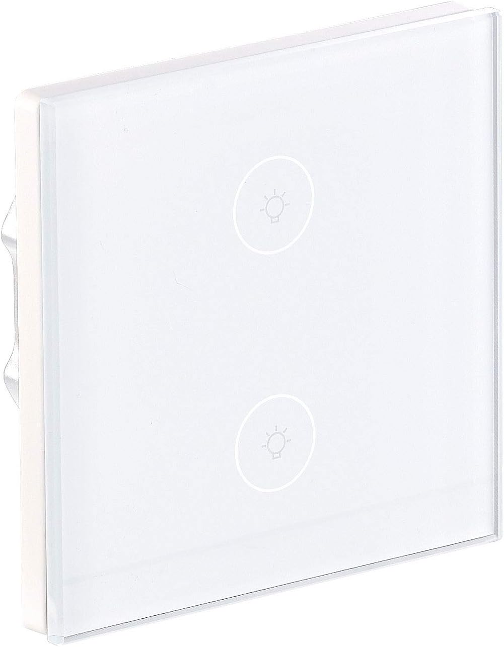 Luminea Home Control Touch Lichtschalter: 2er-Set Touch-Doppel-Lichttaster, komp. zu Alexa & Google
