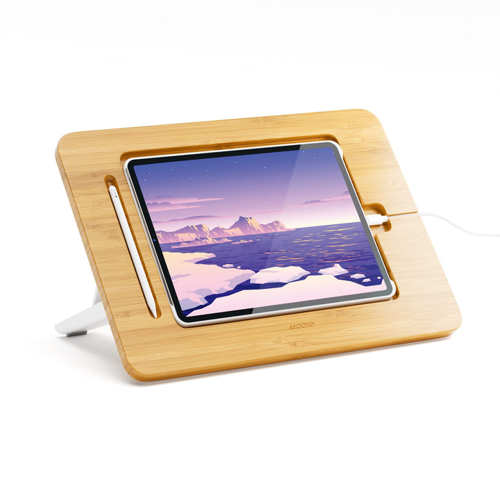 AFOOYO Tablet-Zeichenständer aus Holz, verstellbar, 5 Winkel, für Laptop, Buchleseständer, kompatibe