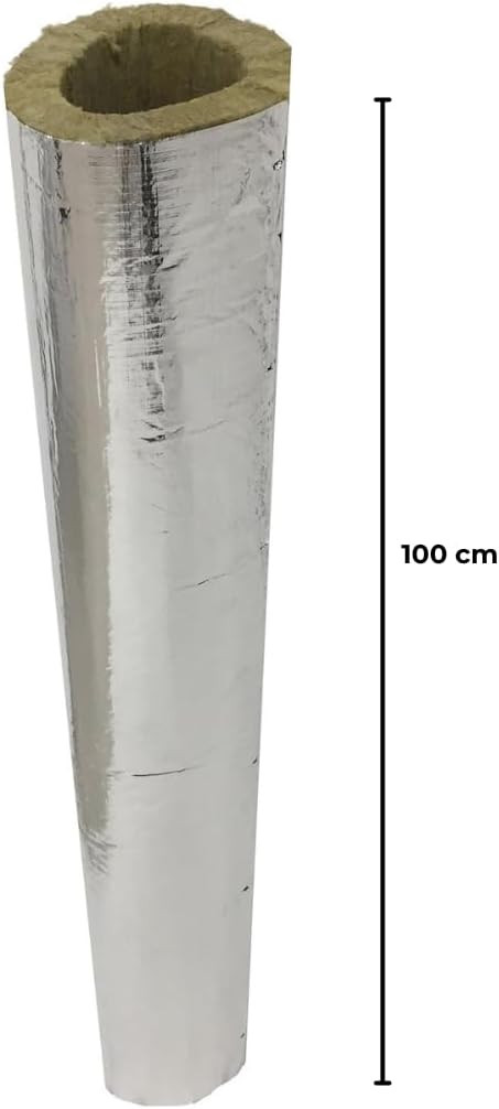 Rohrschale aus Steinwolle mit Aluminiumüberzug, Isolierung für Kaminrohre und Heizungen 120
