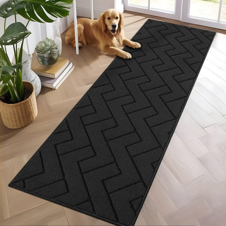 Fussmatte Innen und Aussen 60x180cm Waschbar Fussmatte,Wasserdicht Türmatte,Rutschfester Schmutzfäng