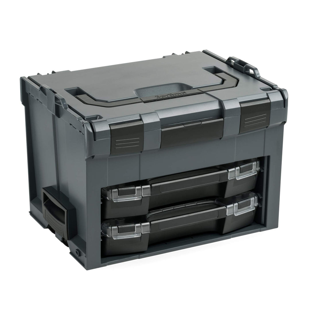 Bosch Sortimo Werkzeugkoffer-Set LS-BOXX 306 anthrazit bestückt mit 2x i-BOXX leer | Transportsystem
