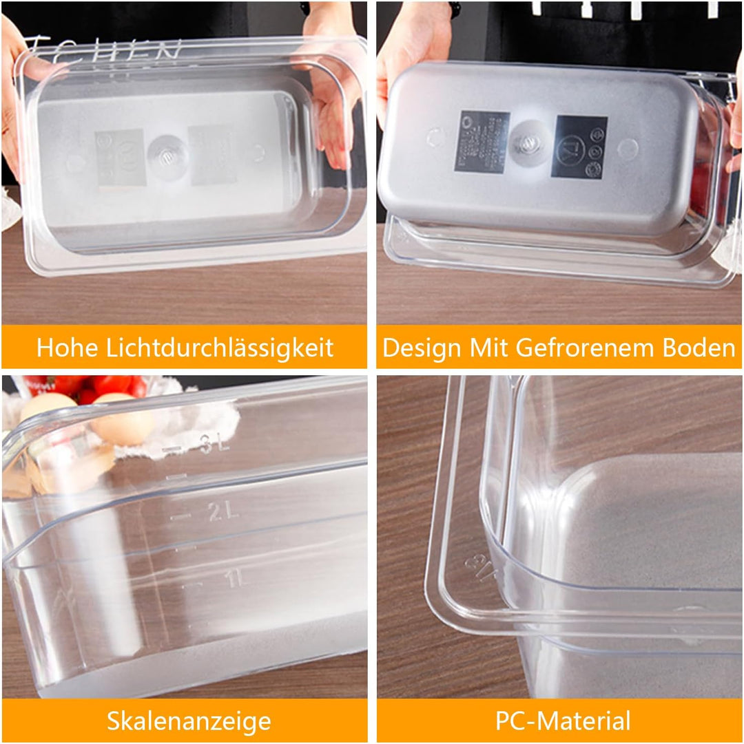 Sous Vide Behälter 12L, Sous Vide Container mit Deckel und Rack ür Sous Vide Stick Garer, Multifunkt