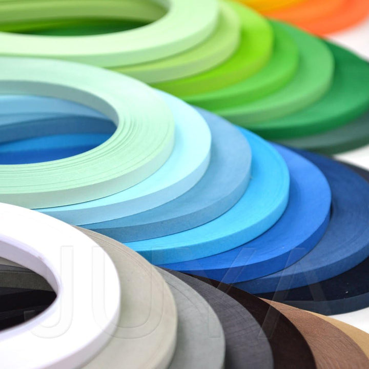 JUYA Papier Quilling Set bis zu 42 Farben eine Farbe und 100 Streifen pro Packung 2/3/5/7/10mm Breit