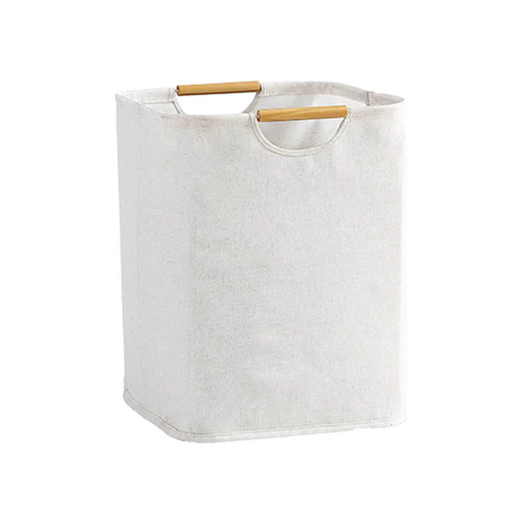 Yolistar Wäschekorb 40x30x30 cm - Faltbarer Wäschesammler aus Baumwolle & Leinen, Kompakter Wäscheko