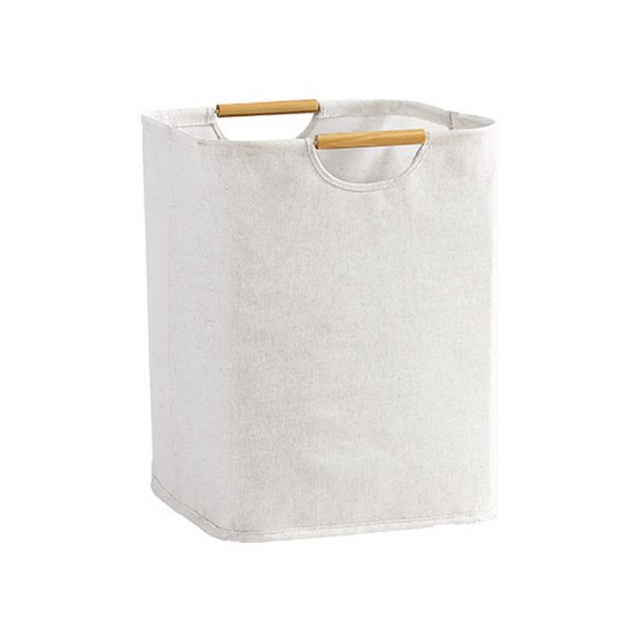Yolistar Wäschekorb 40x30x30 cm - Faltbarer Wäschesammler aus Baumwolle & Leinen, Kompakter Wäscheko
